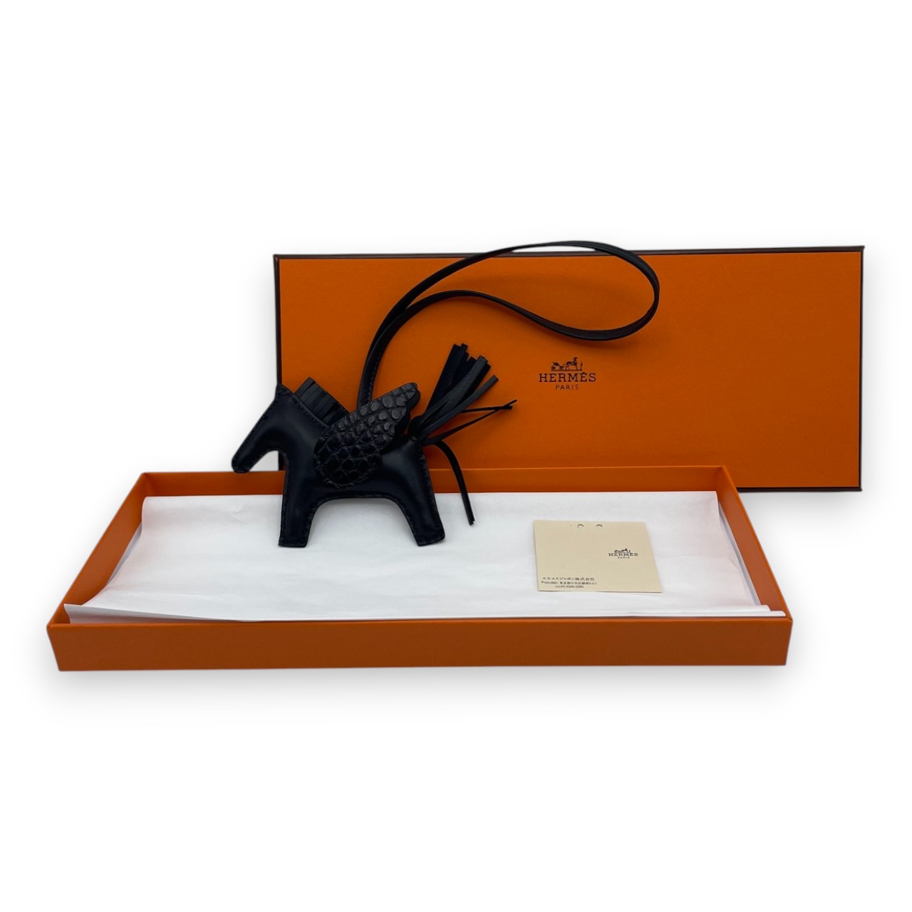 新品未使用！エルメス ペガサスチャーム PM ソーブラック HERMES ペガサスチャーム ソーブラック PM 新品未使用 渋谷並木橋店