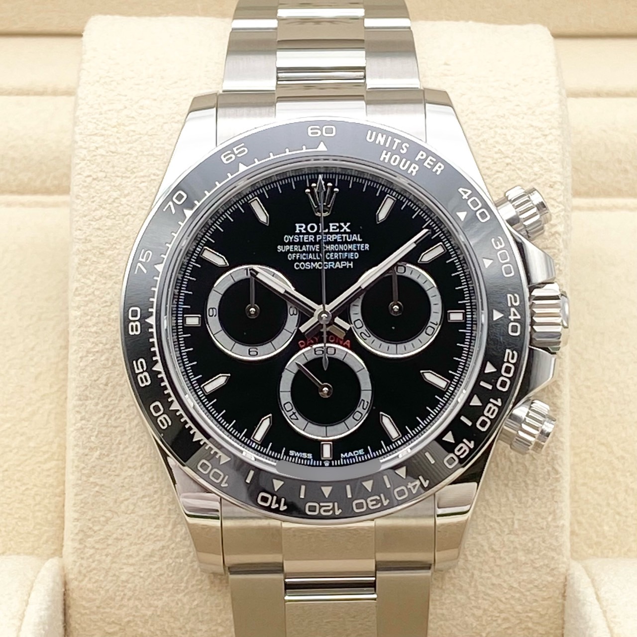 ROLEX デイトナ ブラック ステンレス Rolex Daytona 40mm Stainless Steel Black Dial & Black Bezel
