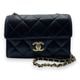 シャネル ミニ フラップバッグ 19 ブラック キャビアスキン ゴールド金具