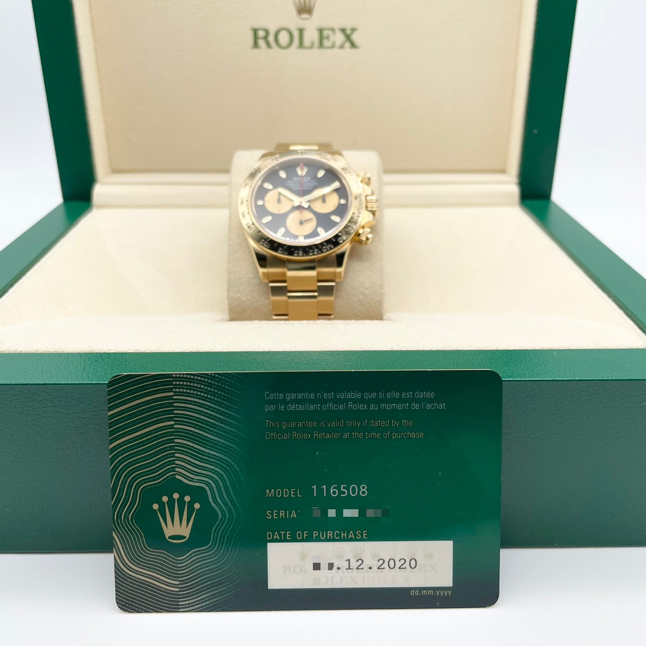 ロレックス デイトナ 116508 ブラック・シャンパン オイスターブレスレット 40mm