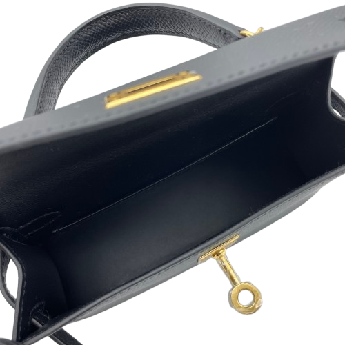 エルメス ミニケリー ノワール エプソン ゴールド金具 W刻印