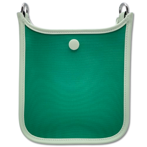 エルメス ネオエヴリン TPM ブルーアズテック/ミント/ヴェールフィズ トワルオフィシエ/スイフト シルバー金具 W刻印