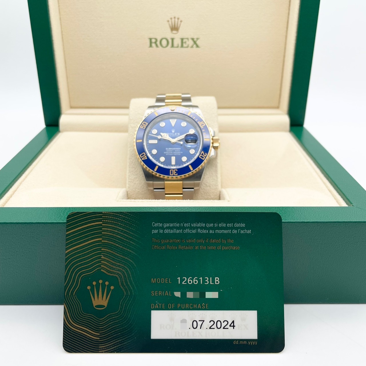 ロレックス サブマリーナ デイト 126613LB オイスターブレスレット ロイヤルブルー 41mm