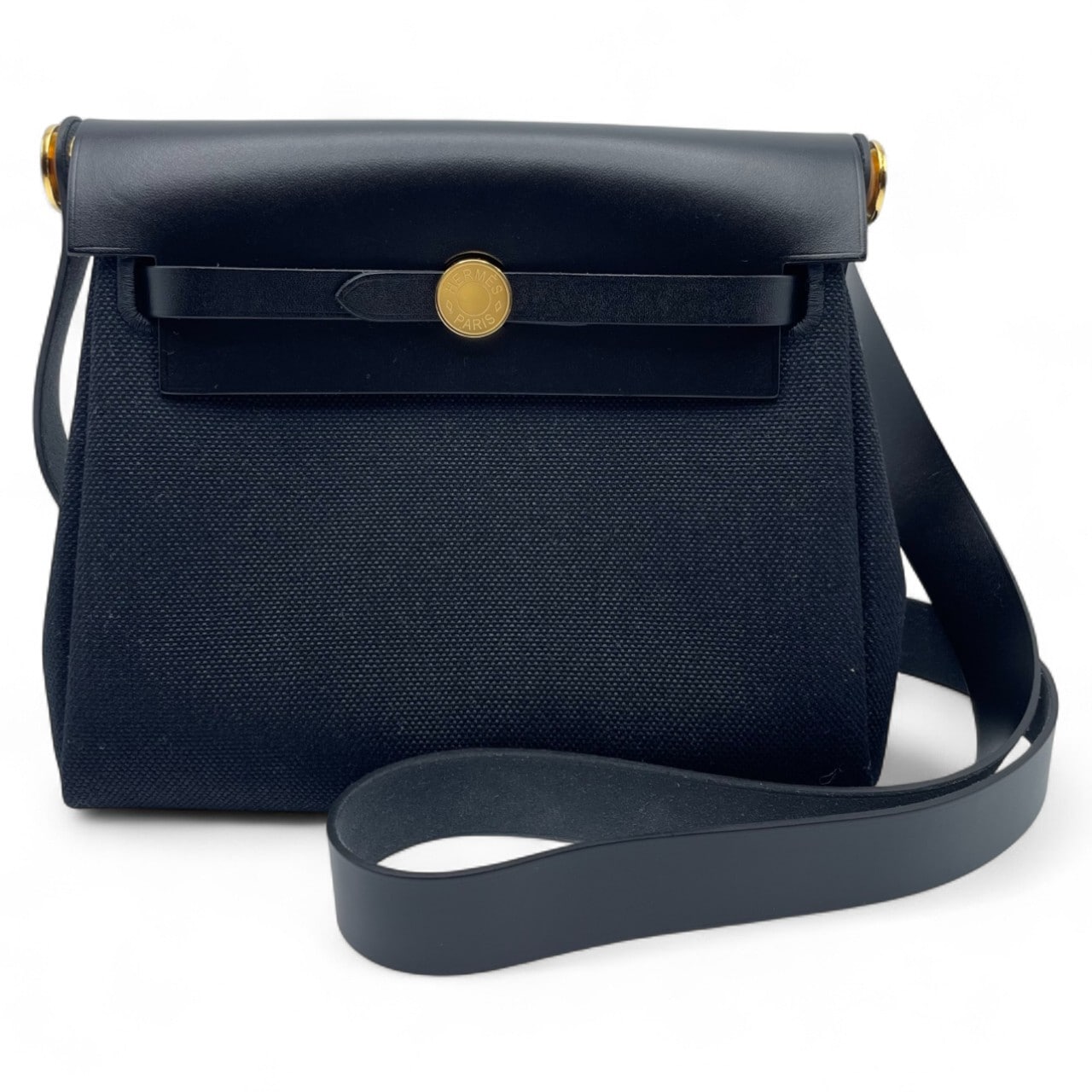 ✨美品✨ 替えバック　エルメス　エールバッグMM　ハンドバッグ 　黒 HERMES/エルメス】 エールバッグ MM △ストッパー欠品