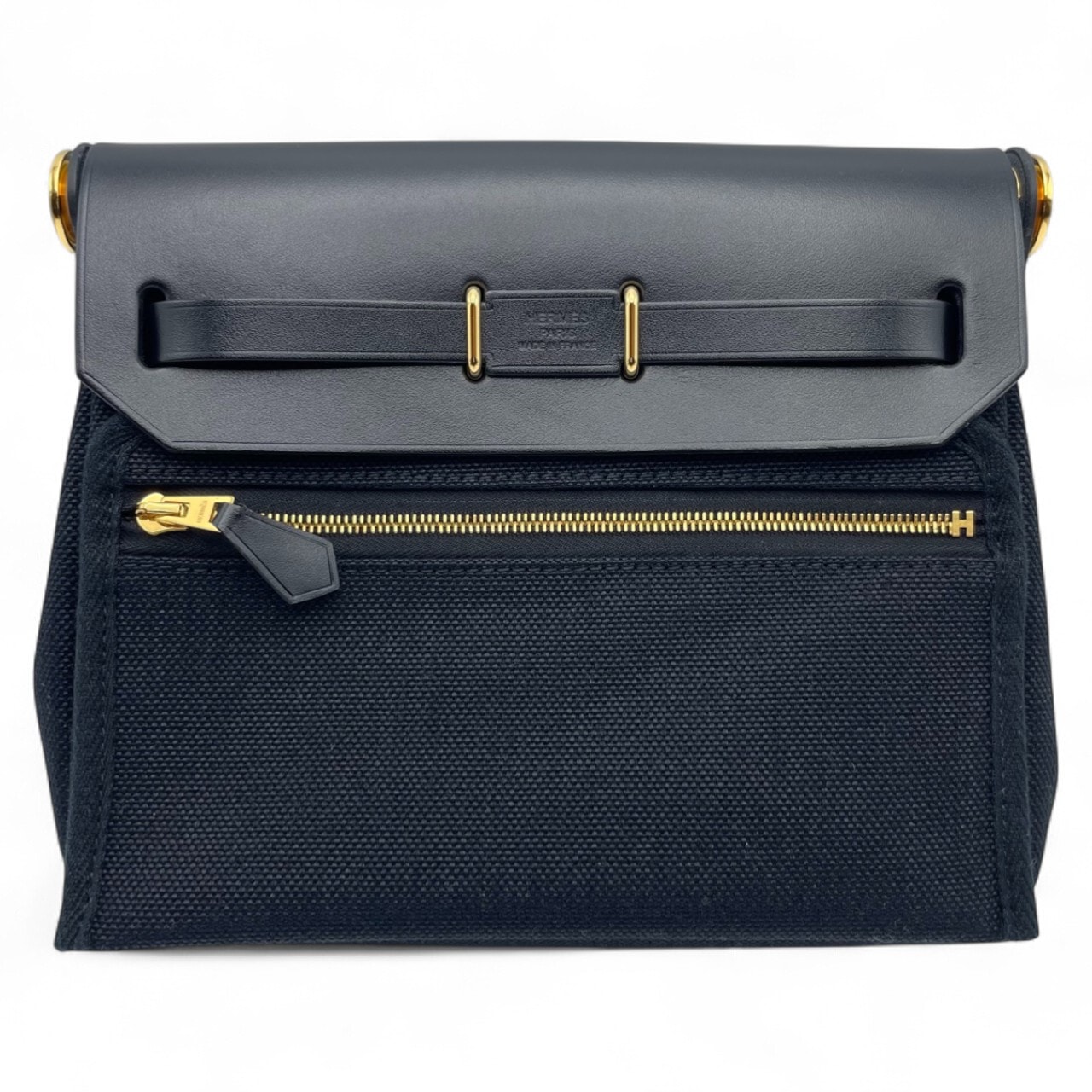 【最終価格】HERMES エルメス エールバッグミニ 20新品未使用 エルメス エールバッグ ジップ ミニ 20 ノワール トワルミリタリー