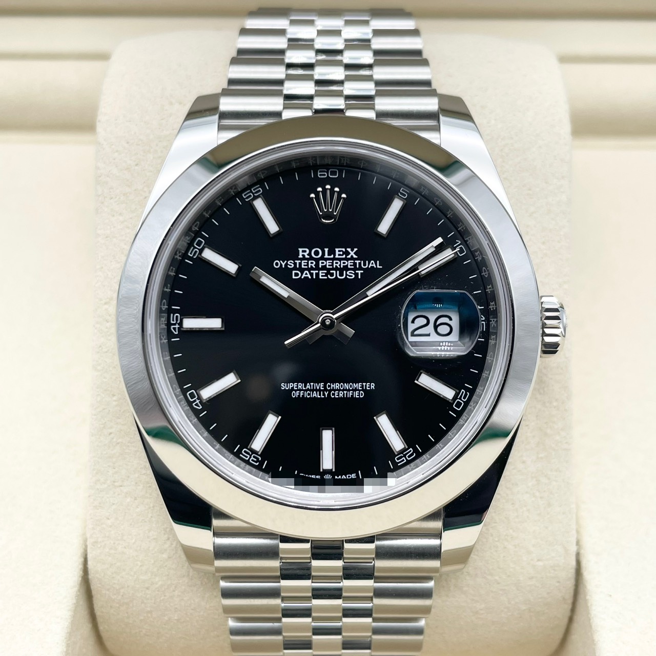 ロレックス デイトジャスト 126300 ブラック ジュビリーブレスレット 41mm