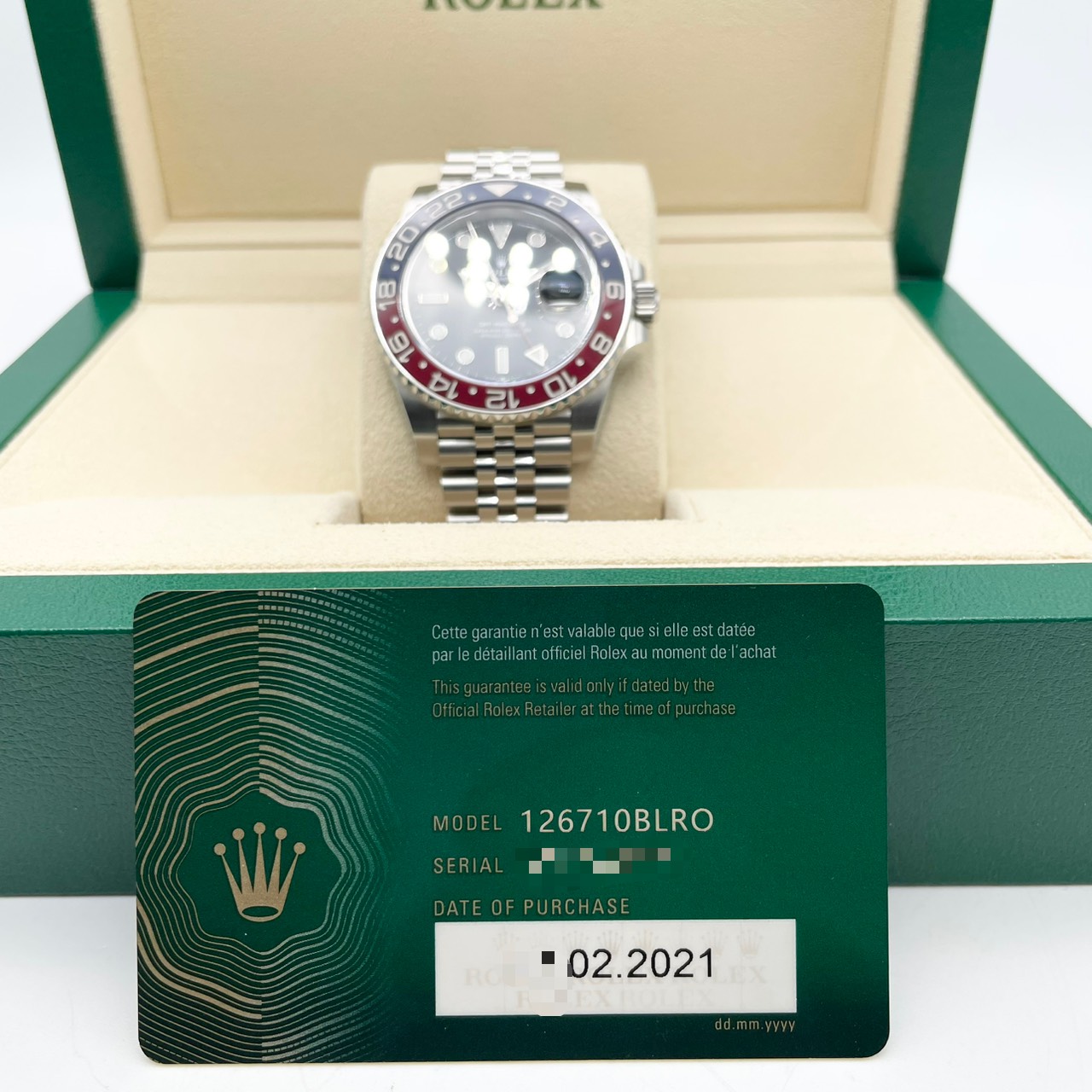 【超美品！】 ロレックス GMTマスターII 126710BLRO ブラック ペプシ ジュビリーブレスレット 40mm