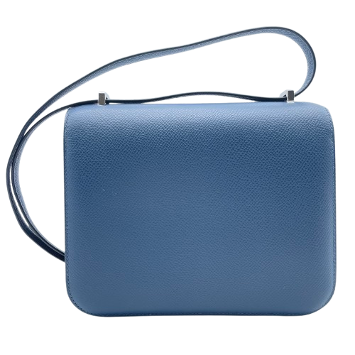 エルメス コンスタンスミニ 18 ブルードプリュス エプソン シルバー金具 W刻印