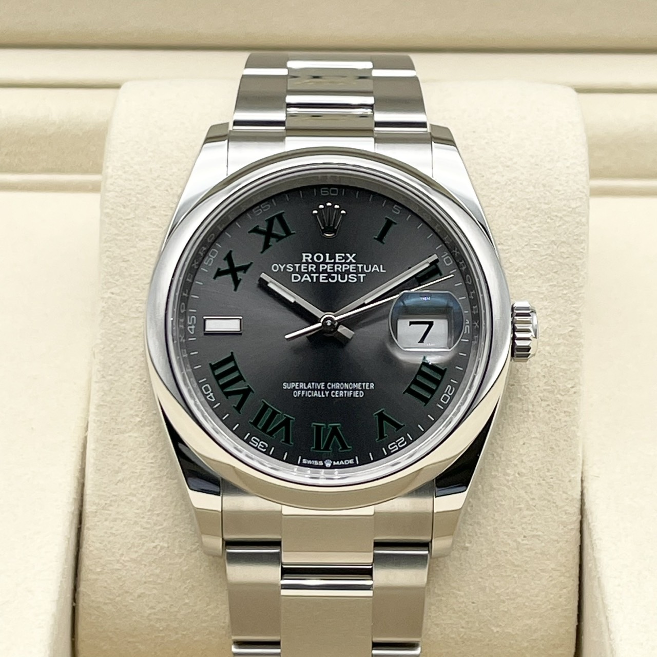 ロレックス デイトジャスト 126200 スレートローマ オイスターブレス 36mm