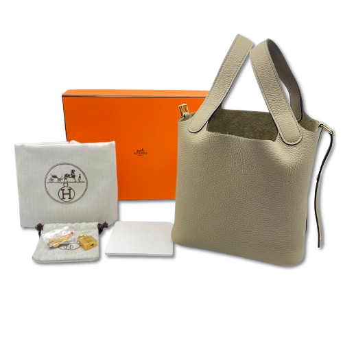 エルメス ピコタンロック PM ベージュマルファ トリヨンクレマンス ゴールド金具 K刻印