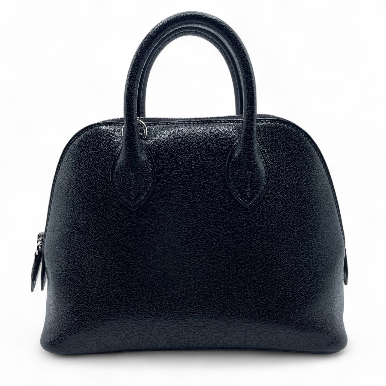 エルメス ボリード1923 ミニ ノワール シェーブル/シャムキラ シルバー