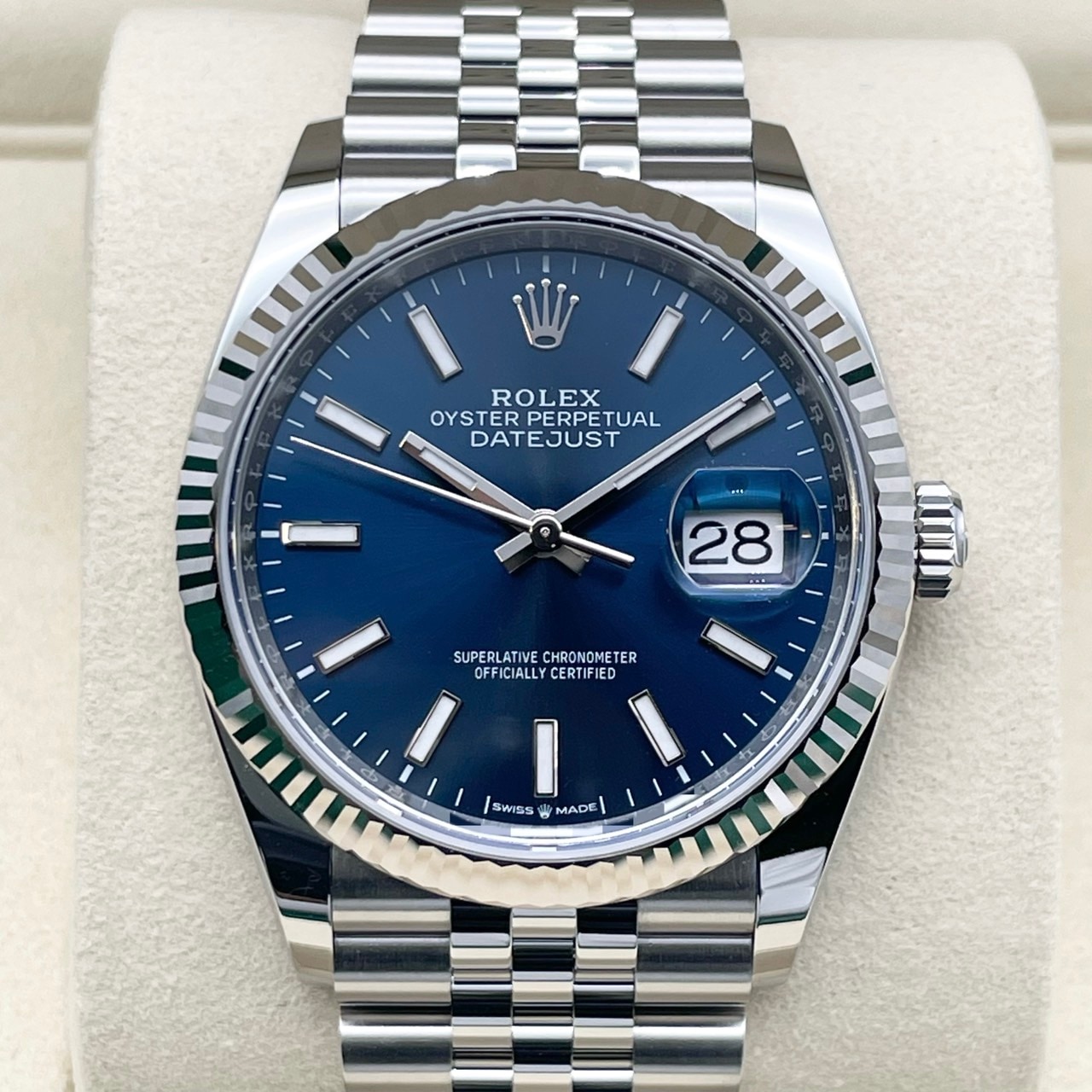 ロレックス デイトジャスト 126234 ブライトブルー ジュビリーブレス 36mm