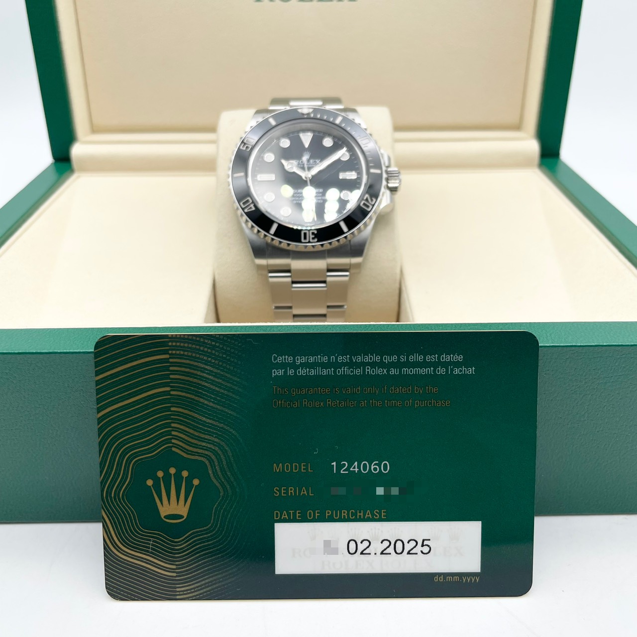 ロレックス サブマリーナ ノンデイト 124060 ブラック 41mm