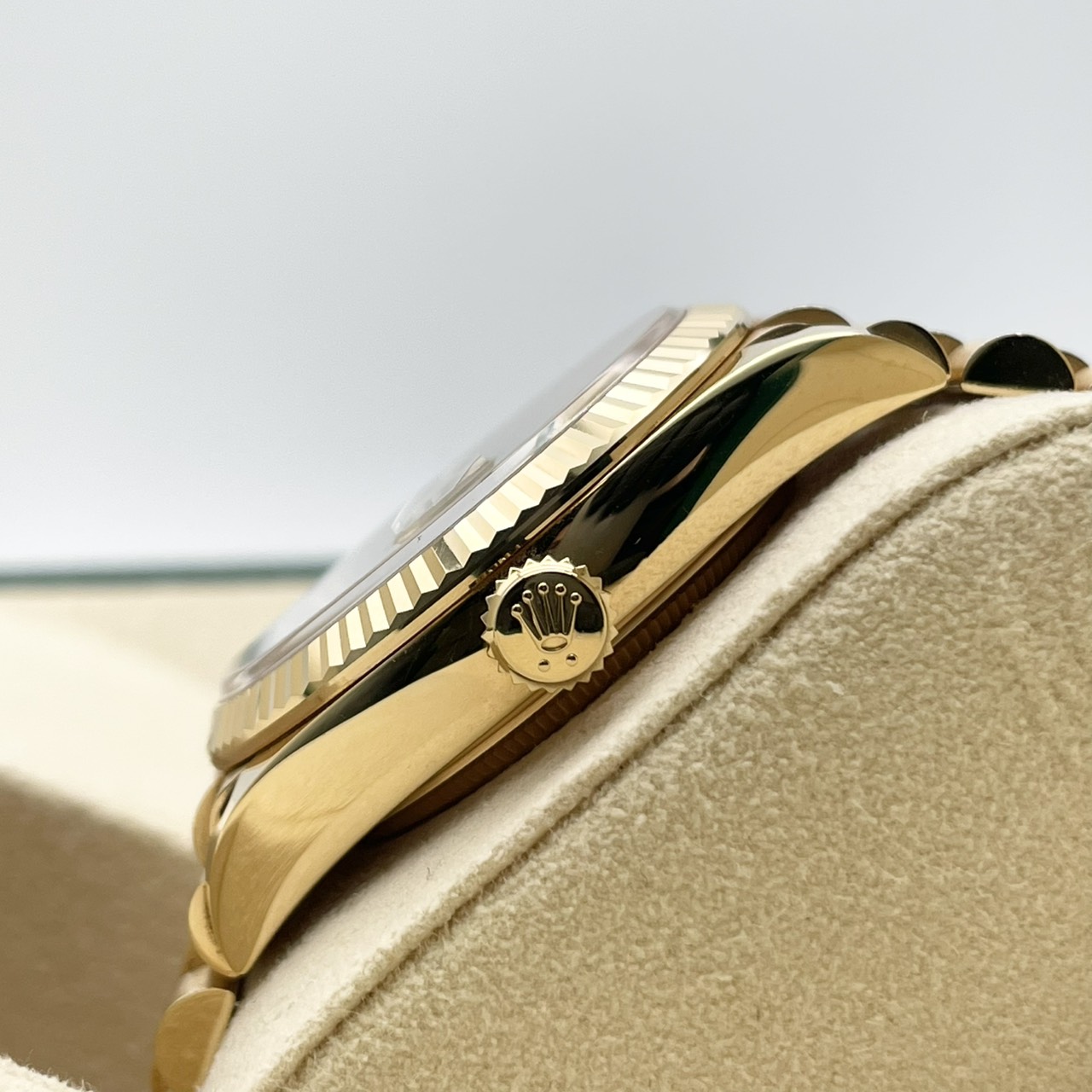 ロレックス デイデイト 128238A グリーンオンブレ 10Pダイヤ プレジデントブレスレット 36mm