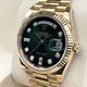 ロレックス デイデイト 128238A グリーンオンブレ 10Pダイヤ プレジデントブレスレット 36mm