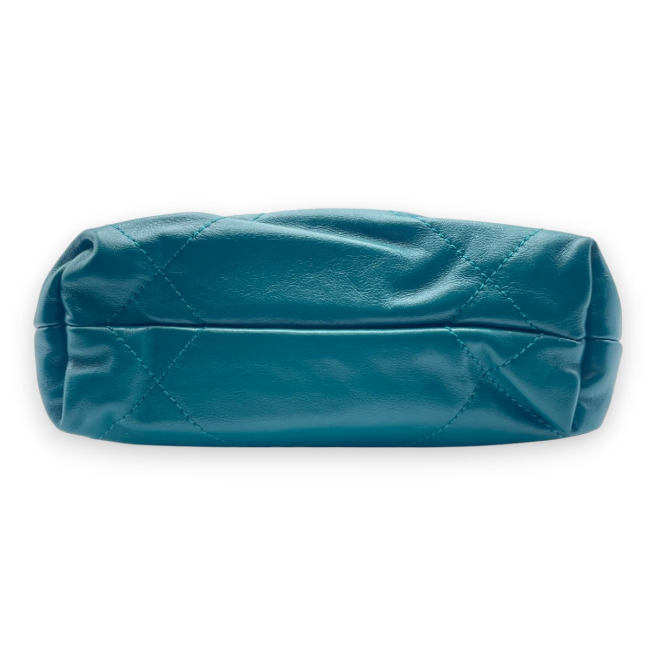 シャネル CHANEL22 ミニ ハンドバッグ グリーン シャイニーカーフスキン ゴールド金具