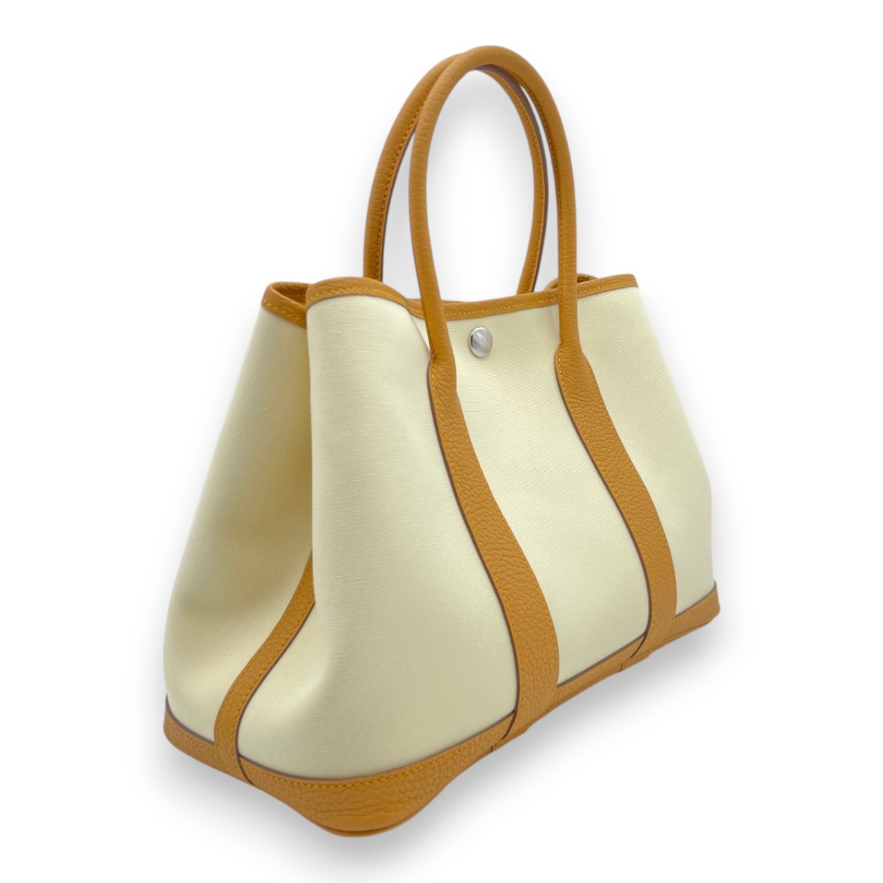 エルメス ガーデンパーティ TPM バニラ/ナチュラルサブレ トワルオフィシエ/ネゴンダ シルバー金具 W刻印