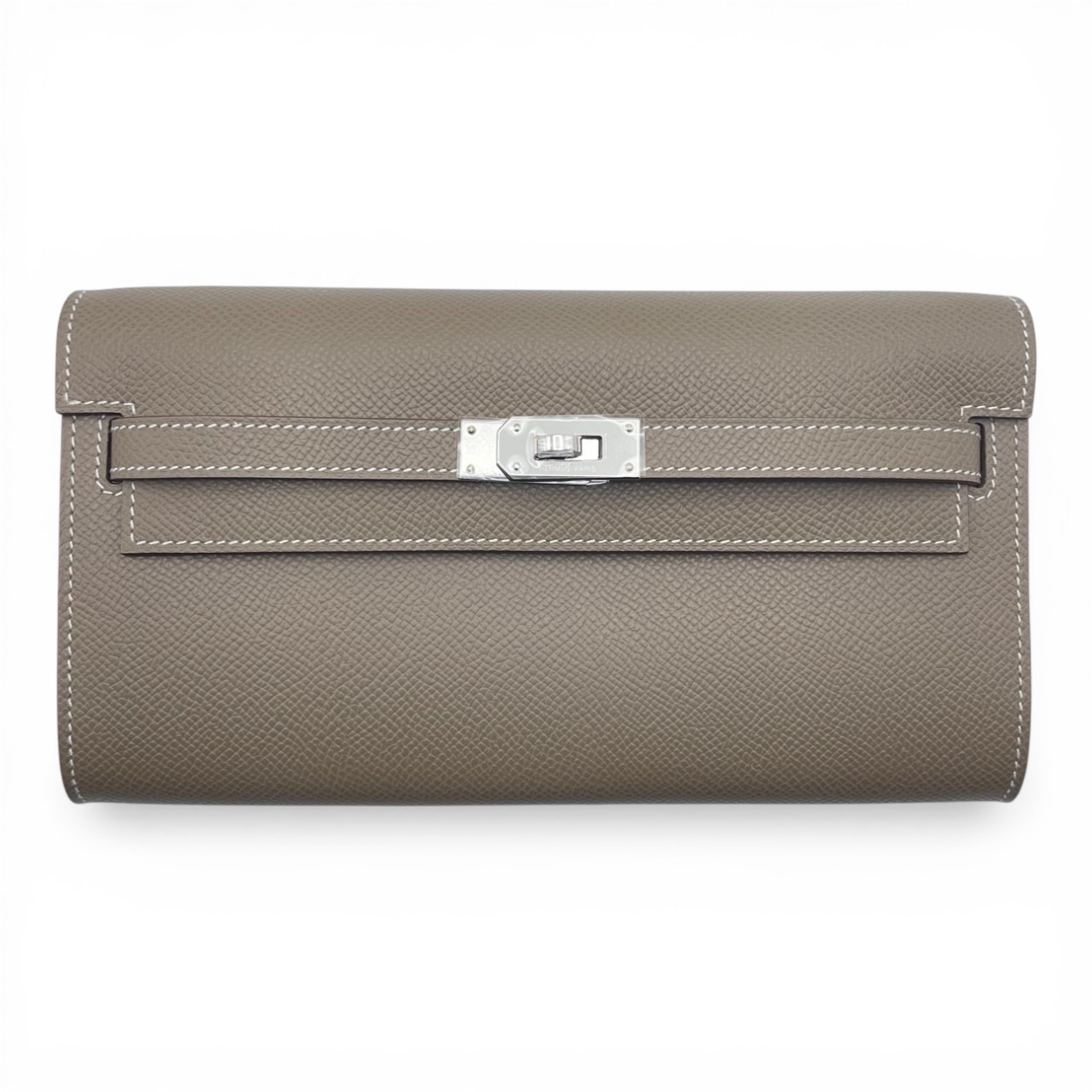 エルメス ケリートゥーゴー エトゥープ エプソン シルバー金具 K刻印