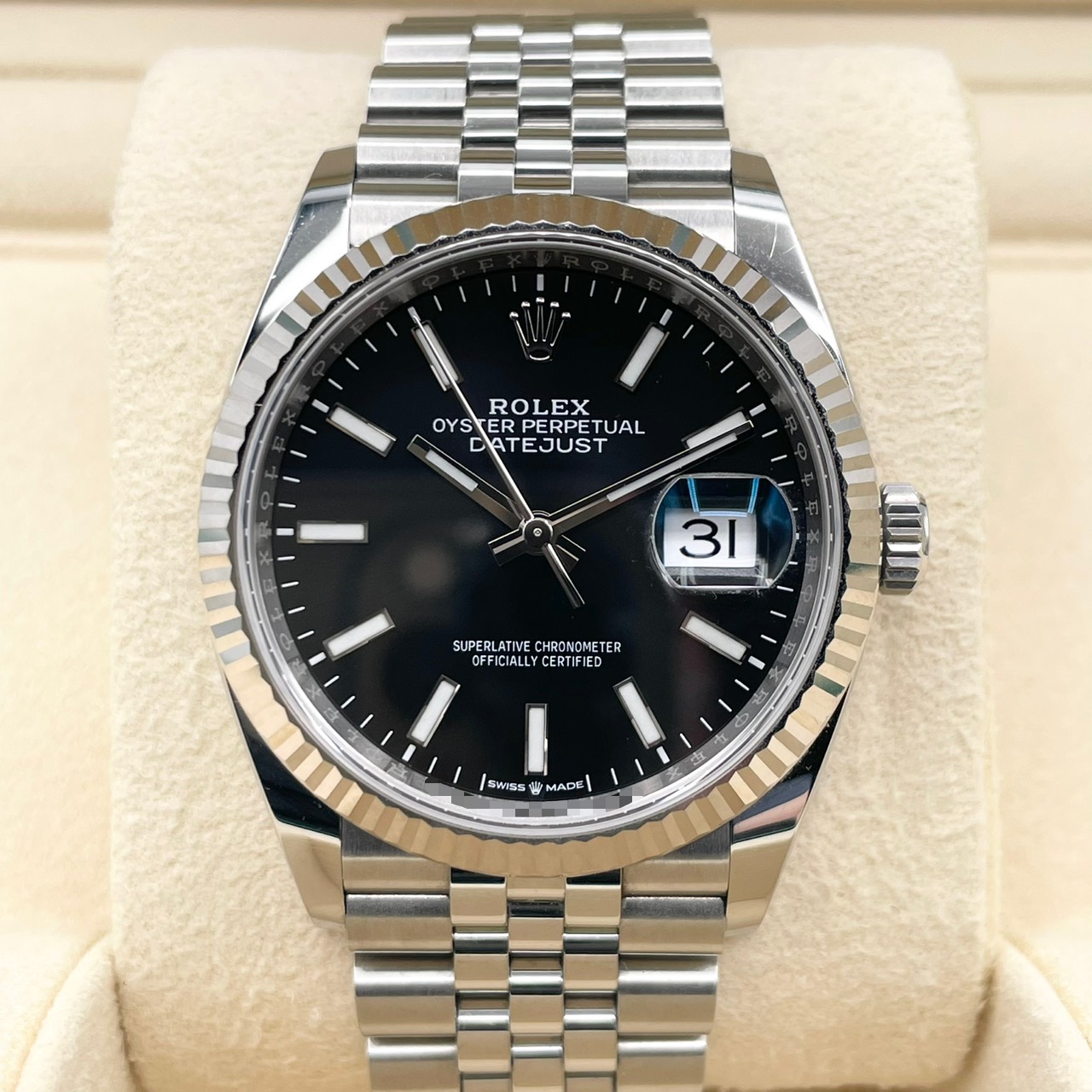 ロレックス デイトジャスト 126234 ブラック ジュビリーブレス 36mm