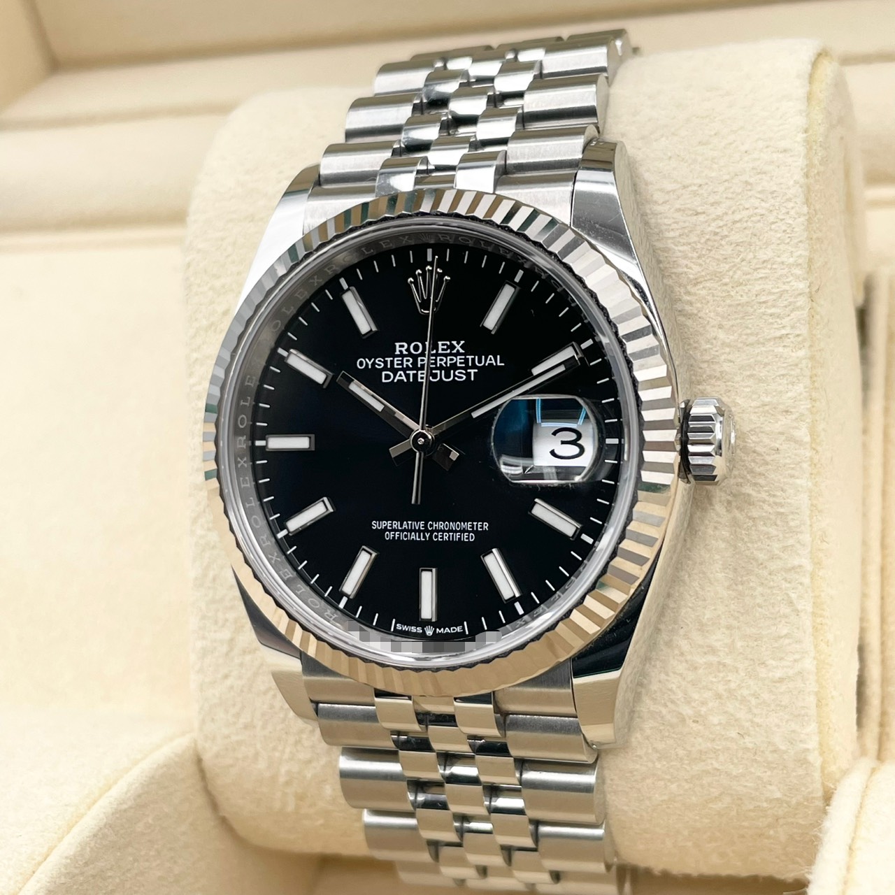 ロレックス デイトジャスト 126234 ブラック ジュビリーブレス 36mm