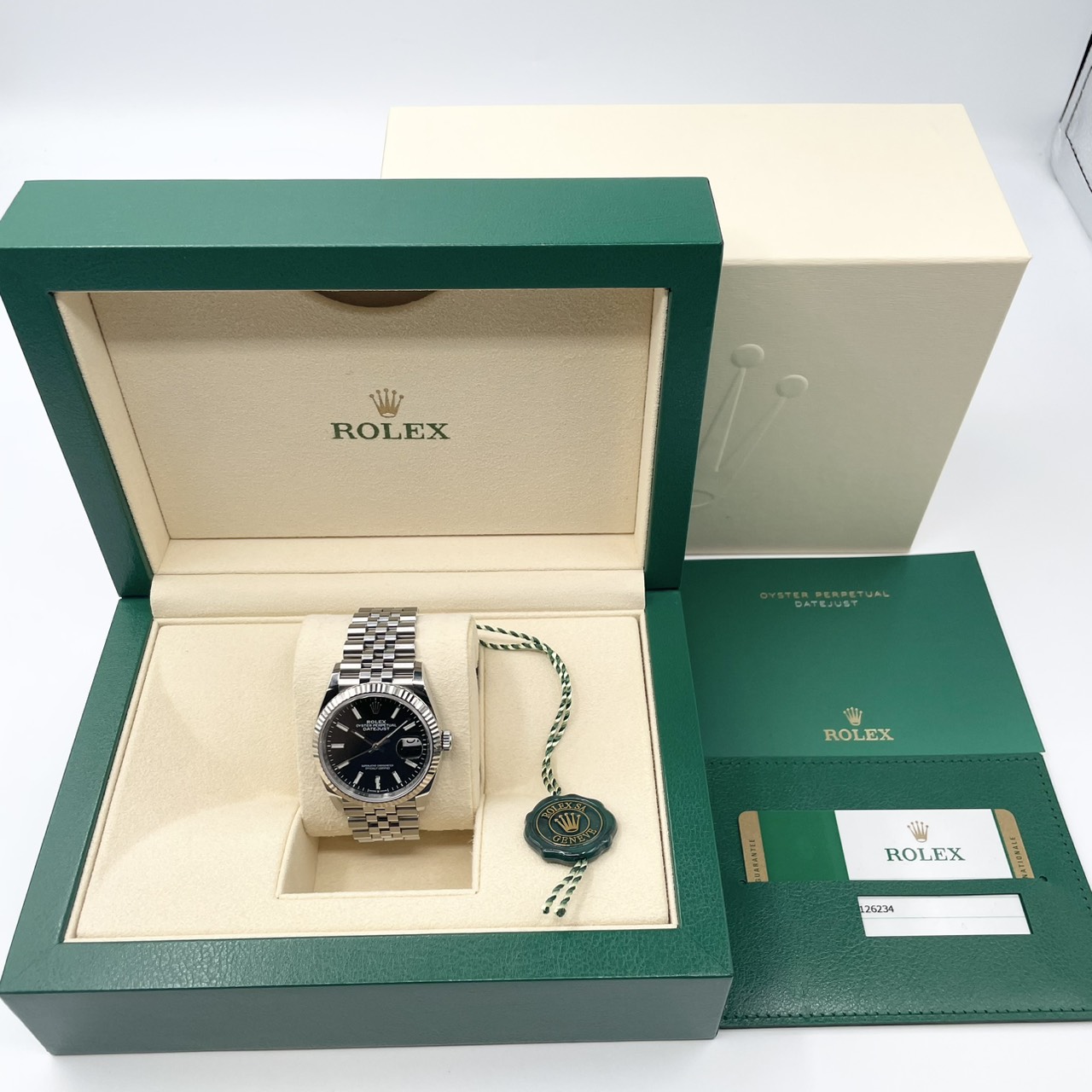 ロレックス デイトジャスト 126234 ブラック ジュビリーブレス 36mm