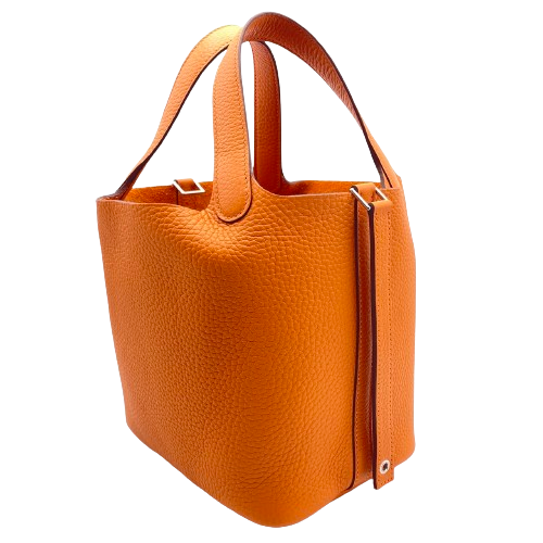 エルメス ピコタンロック PM オレンジ トリヨンクレマンス シルバー金具 W刻印