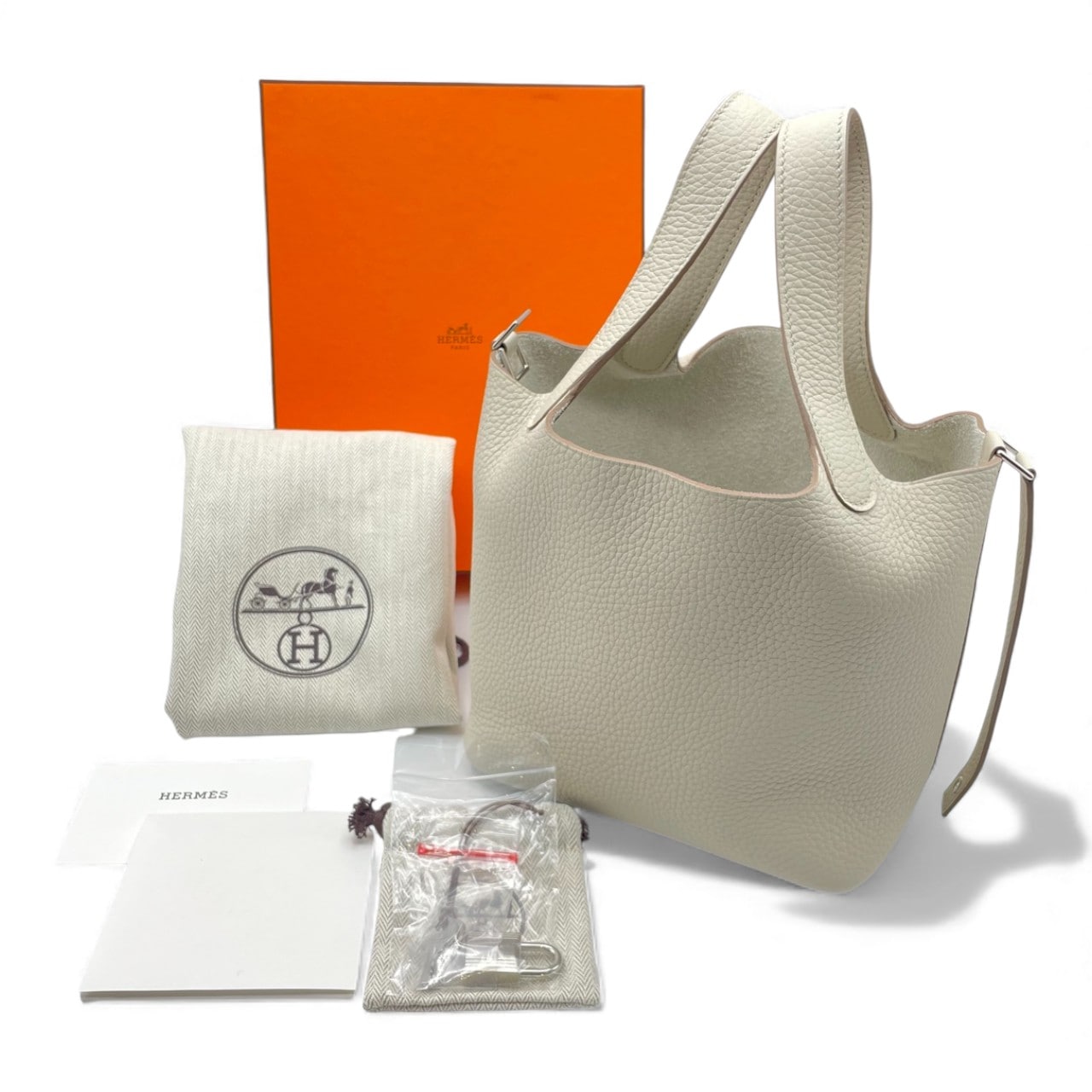 エルメス ピコタンロック PM べトン トリヨンクレマンス シルバー金具 W刻印