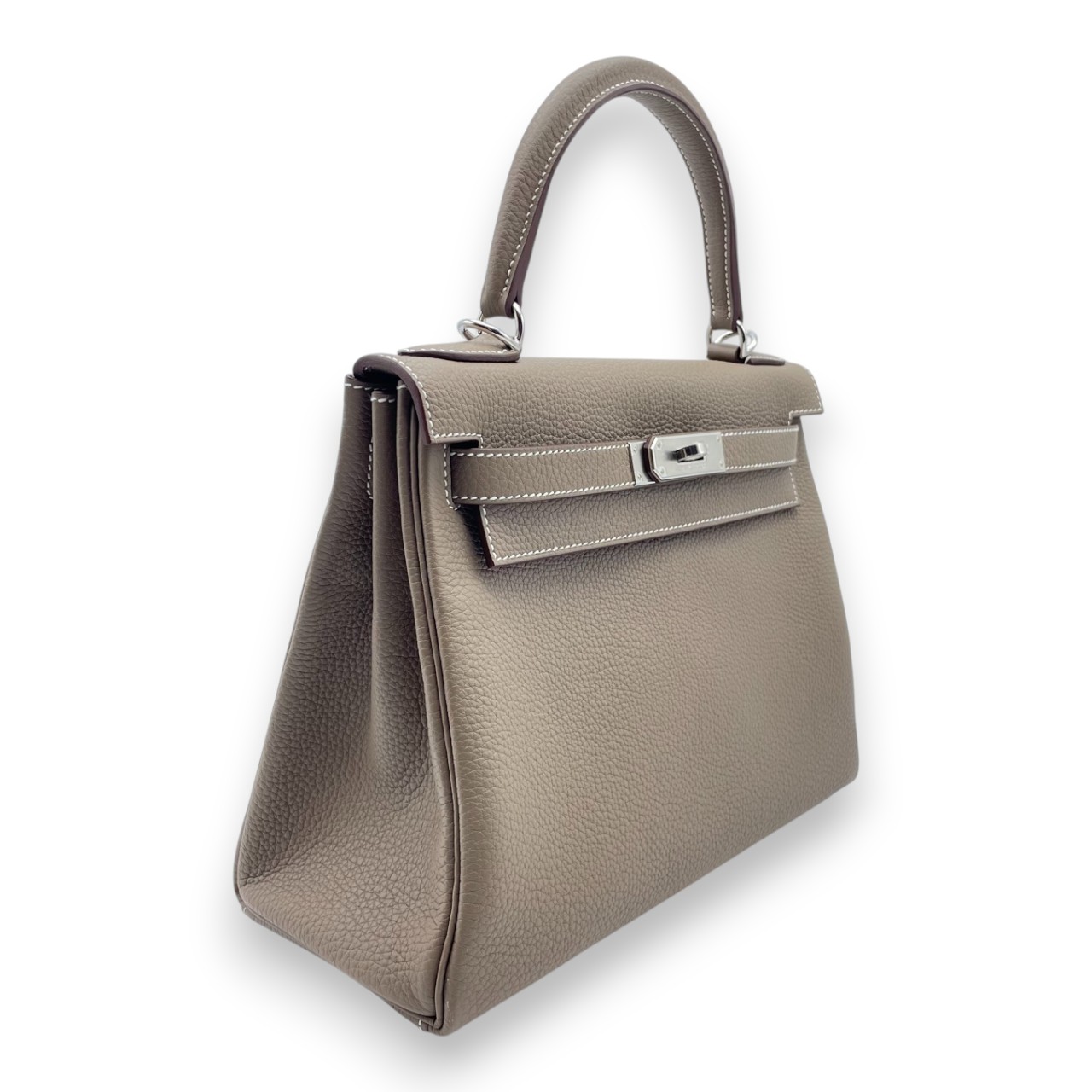 エルメス ケリー 28 エトゥープ トゴ シルバー金具 B刻印