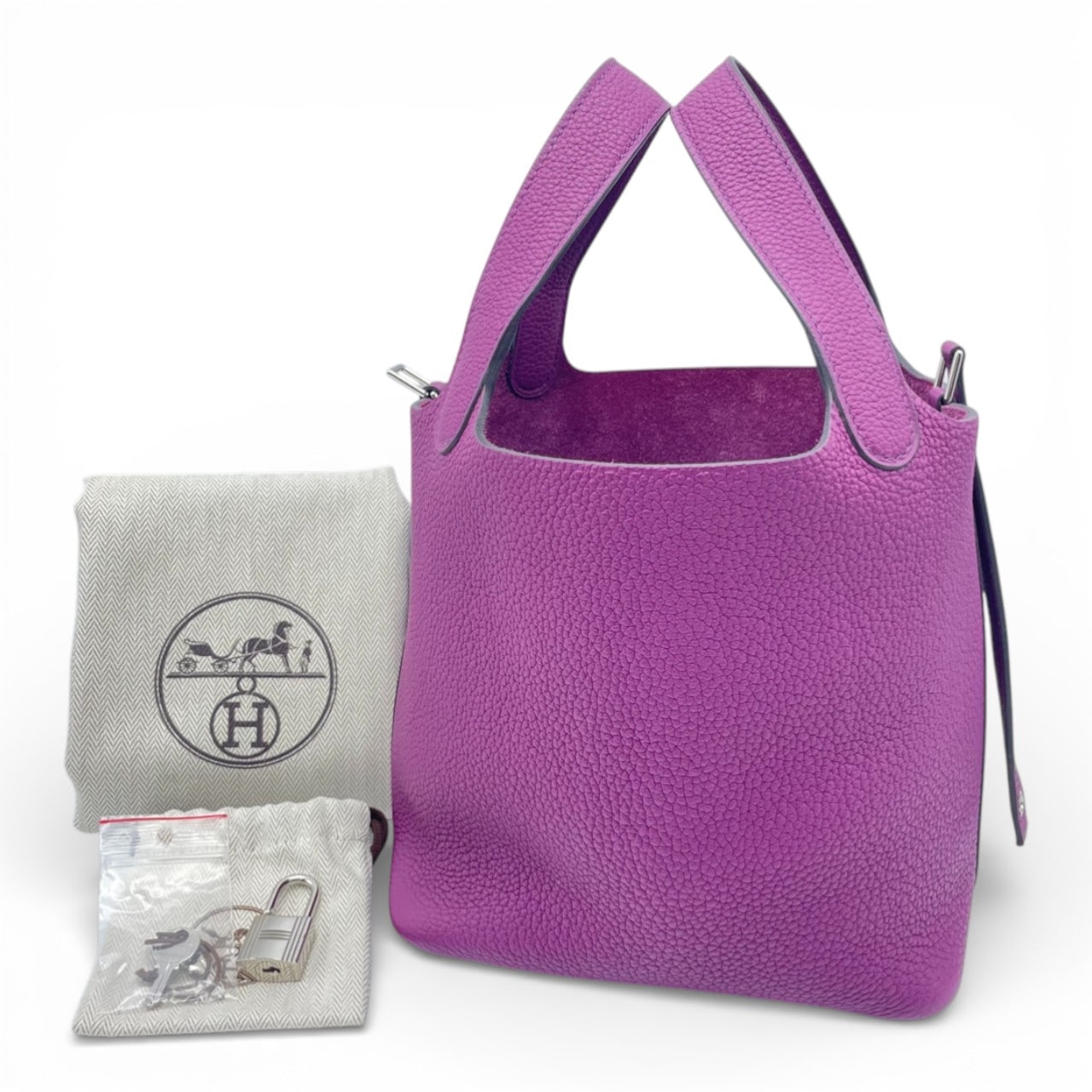 エルメス ピコタンロック PM アネモネ トリヨンクレマンス シルバー