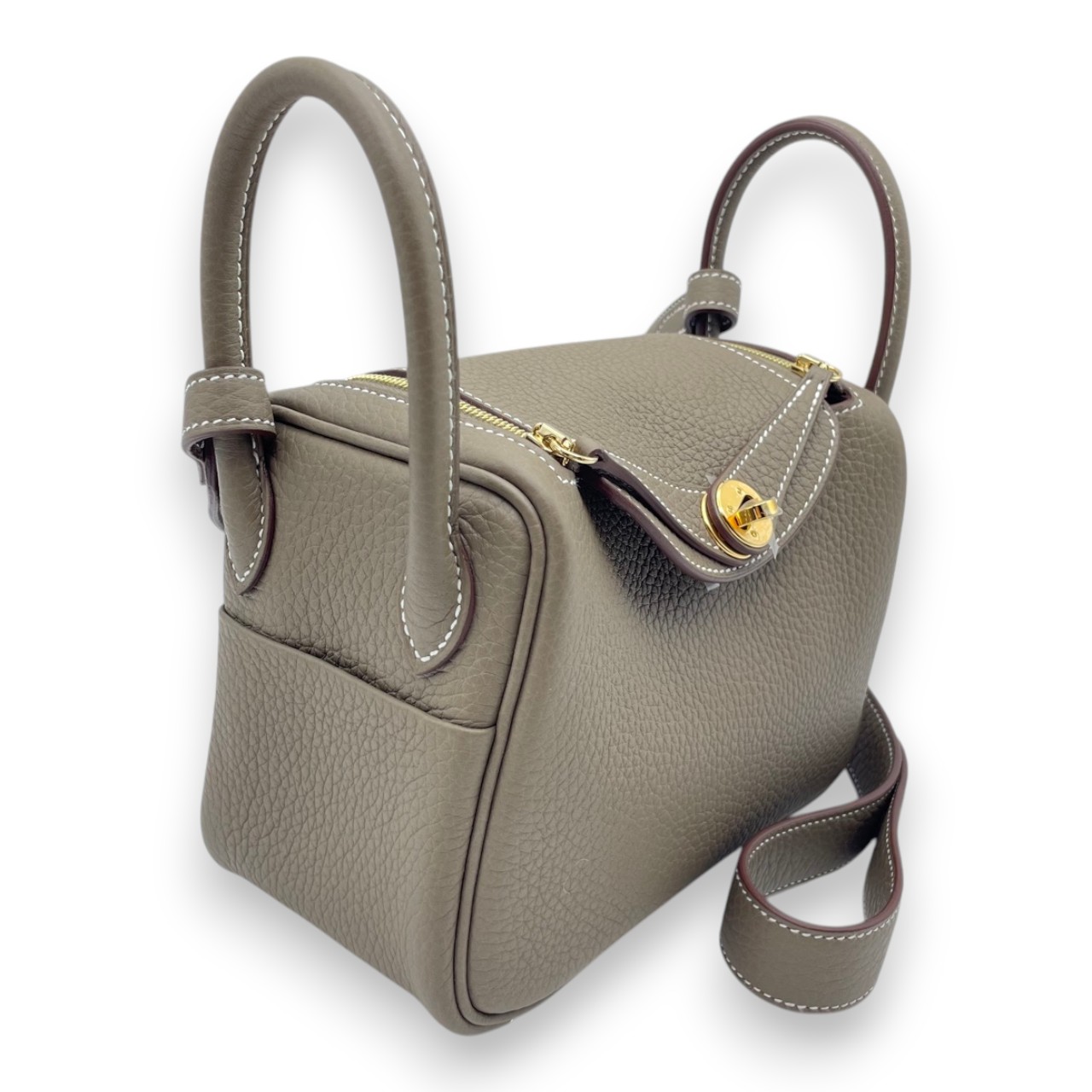 エルメス リンディミニ 20 エトゥープ トリヨンクレマンス ゴールド金具 K刻印