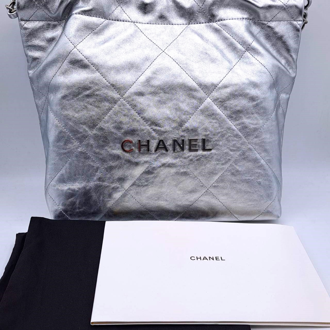 CHANEL シャネル22 チェーンショルダー シルバー AS3260 - ブランド品