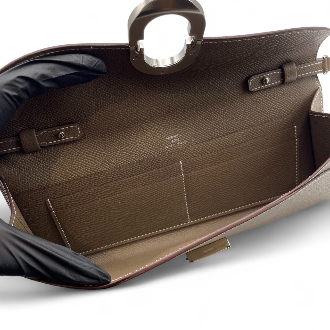 エルメス マイヨントゥーゴー エトゥープ エプソン シルバー金具