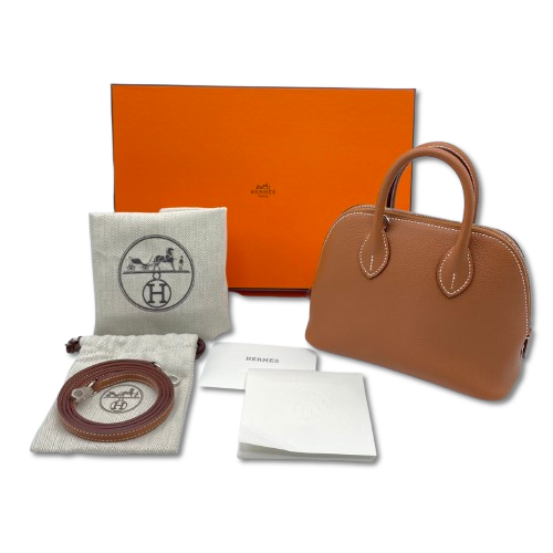 エルメス ボリード1923 ミニ ゴールド シェーブル シルバー金具 K刻印