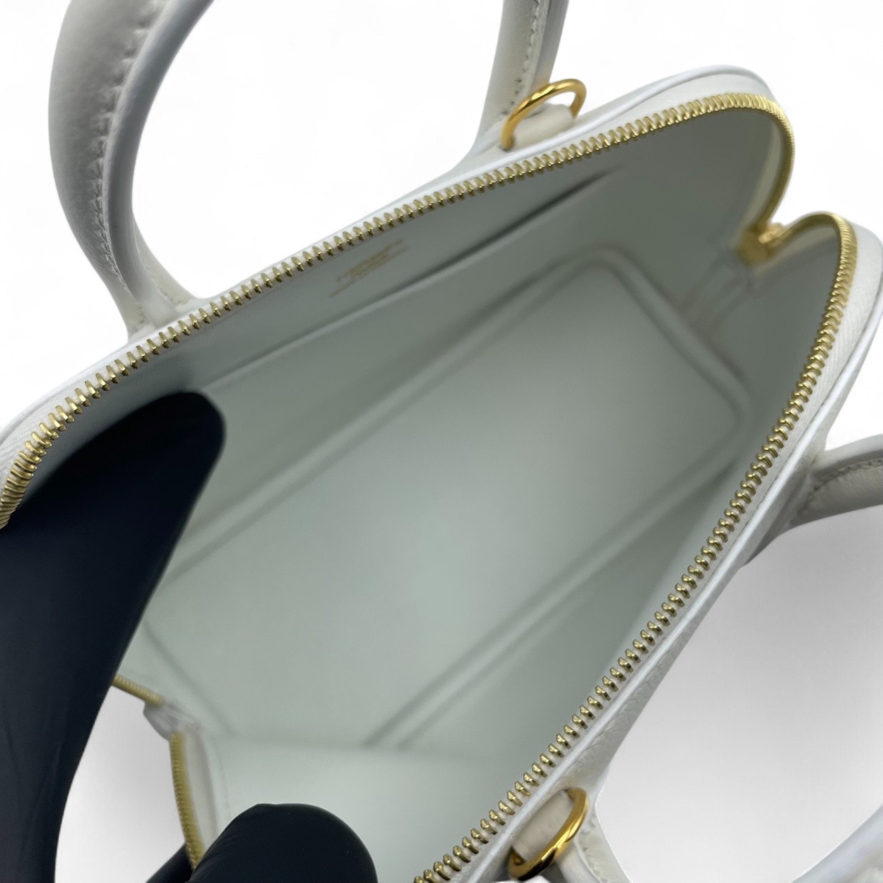 エルメス ボリード1923 ミニ ブラン シェーブル ゴールド金具 K刻印