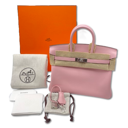 エルメス バーキン 25 ローズサクラ スイフト シルバー金具 K刻印