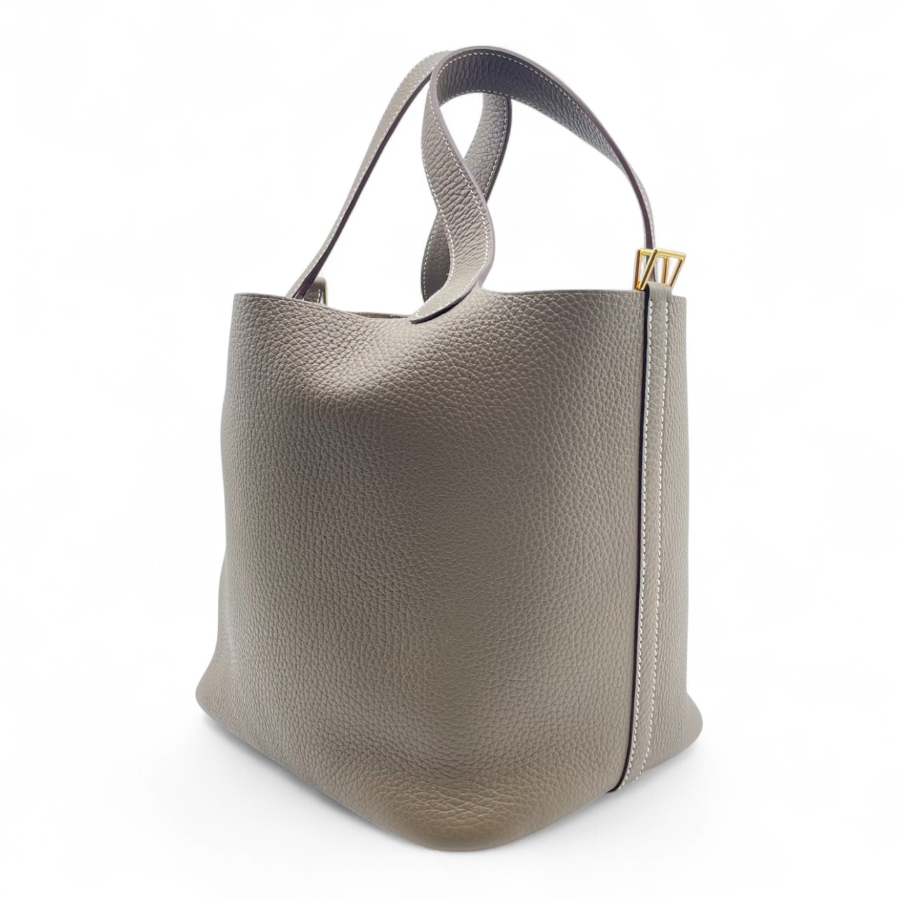 エルメス ピコタンロック MM エトゥープ トリヨンクレマンス ゴールド金具 K刻印