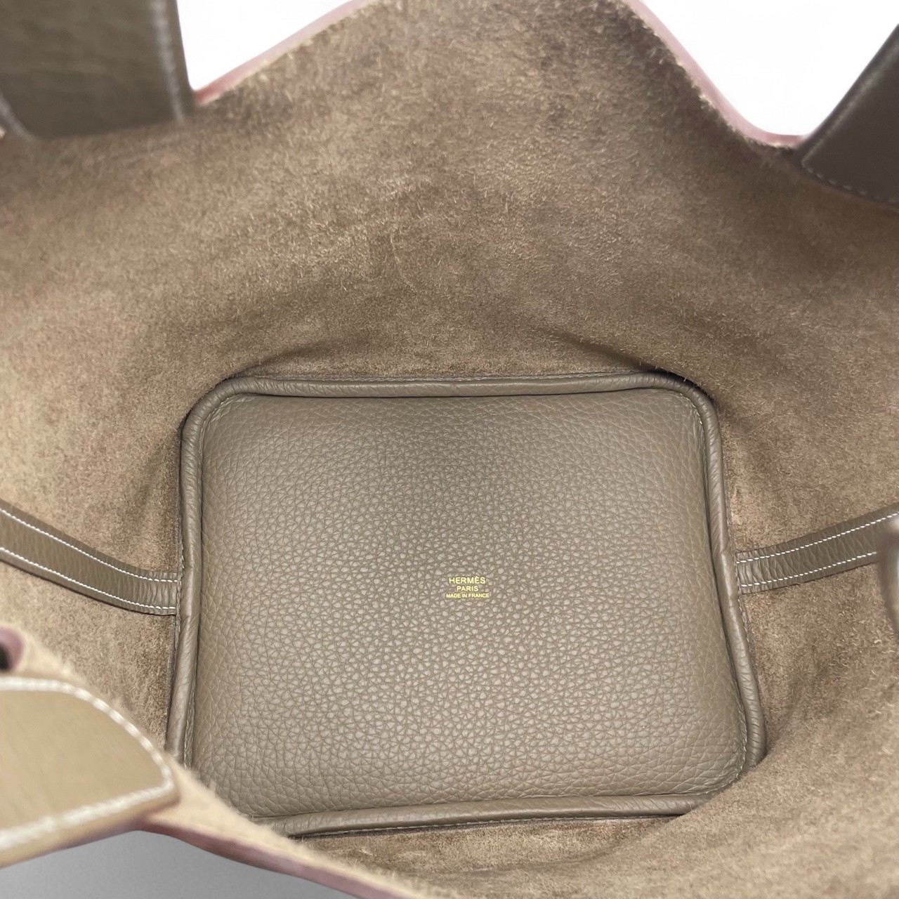 エルメス ピコタンロック MM エトゥープ トリヨンクレマンス ゴールド