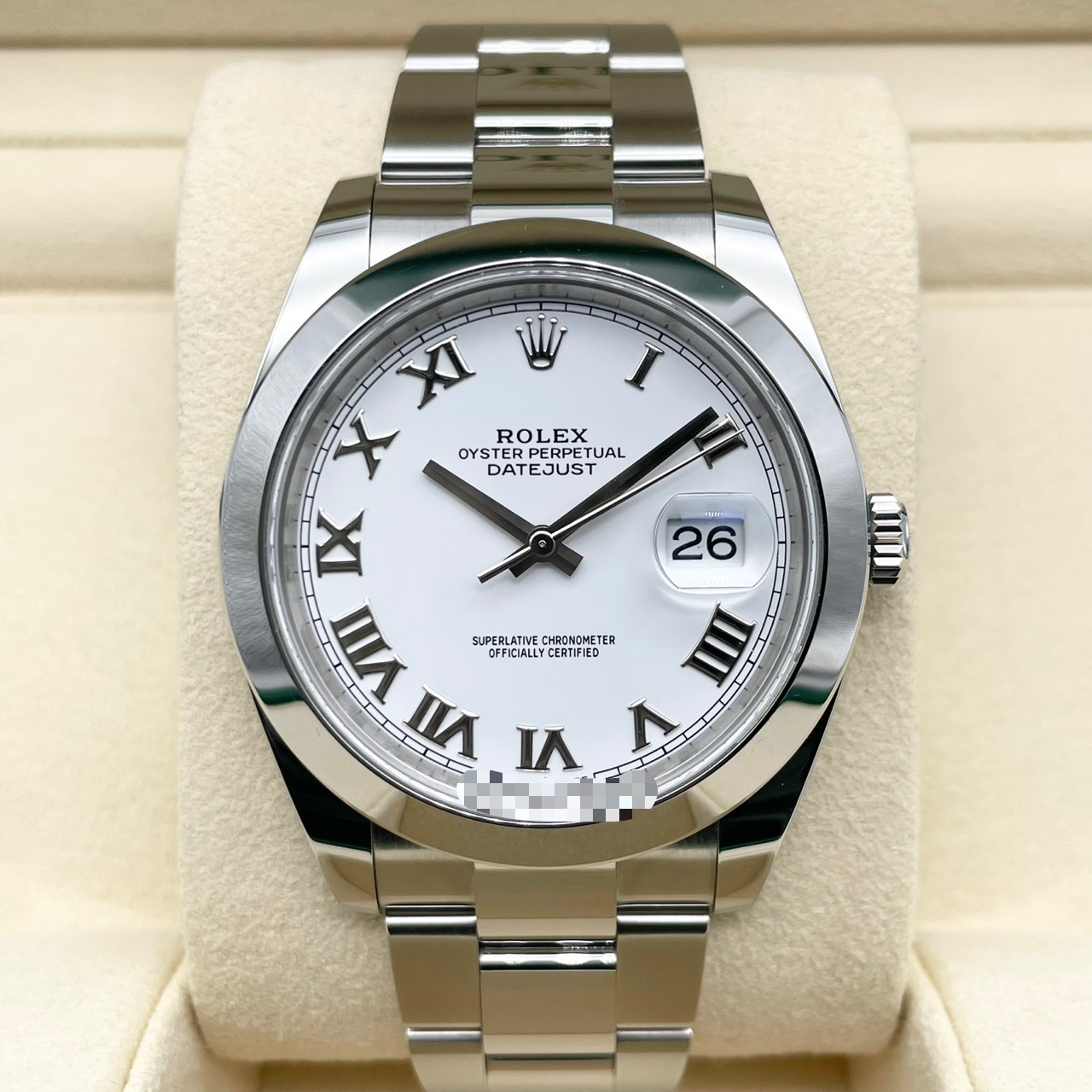 ロレックス デイトジャスト 126300 ホワイトローマン オイスターブレスレット 41mm