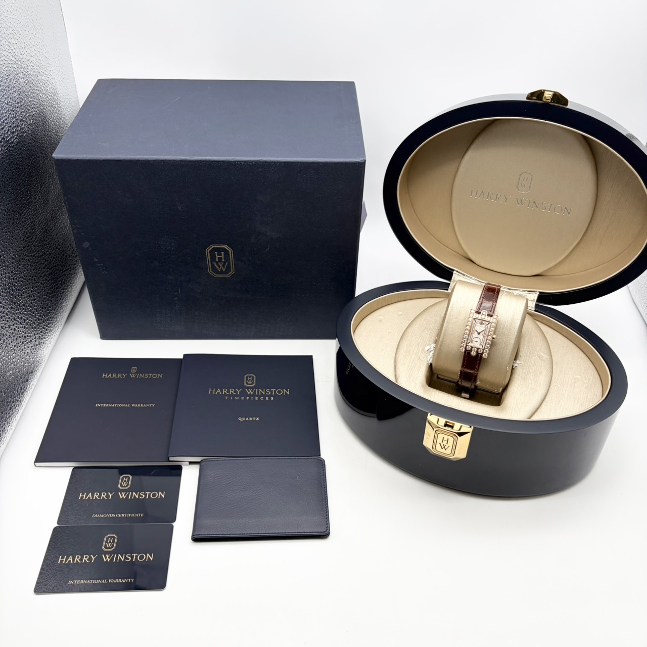 【定価6,149,000円！】 ハリーウィンストン アベニュー AVEQHM21RR122 シルバー 21.4x36.1mm