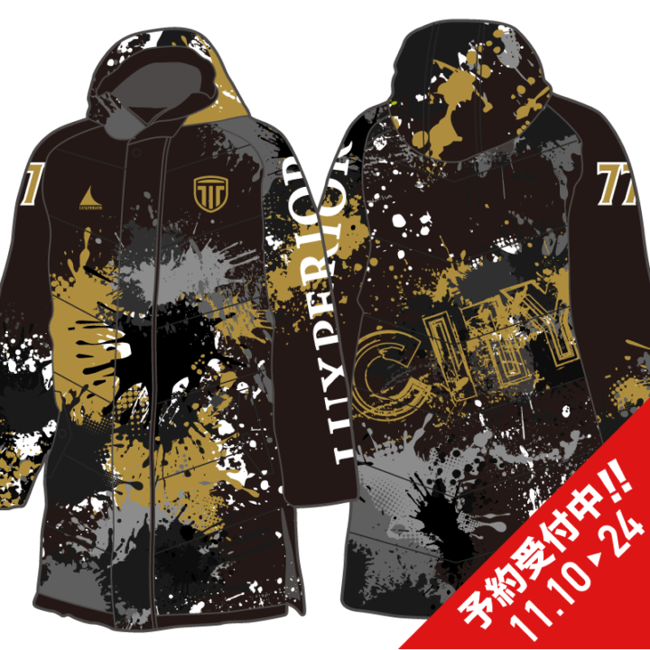 予約商品】栃木シティ ベンチコート（ゴールド） | SUPPORT TEAM