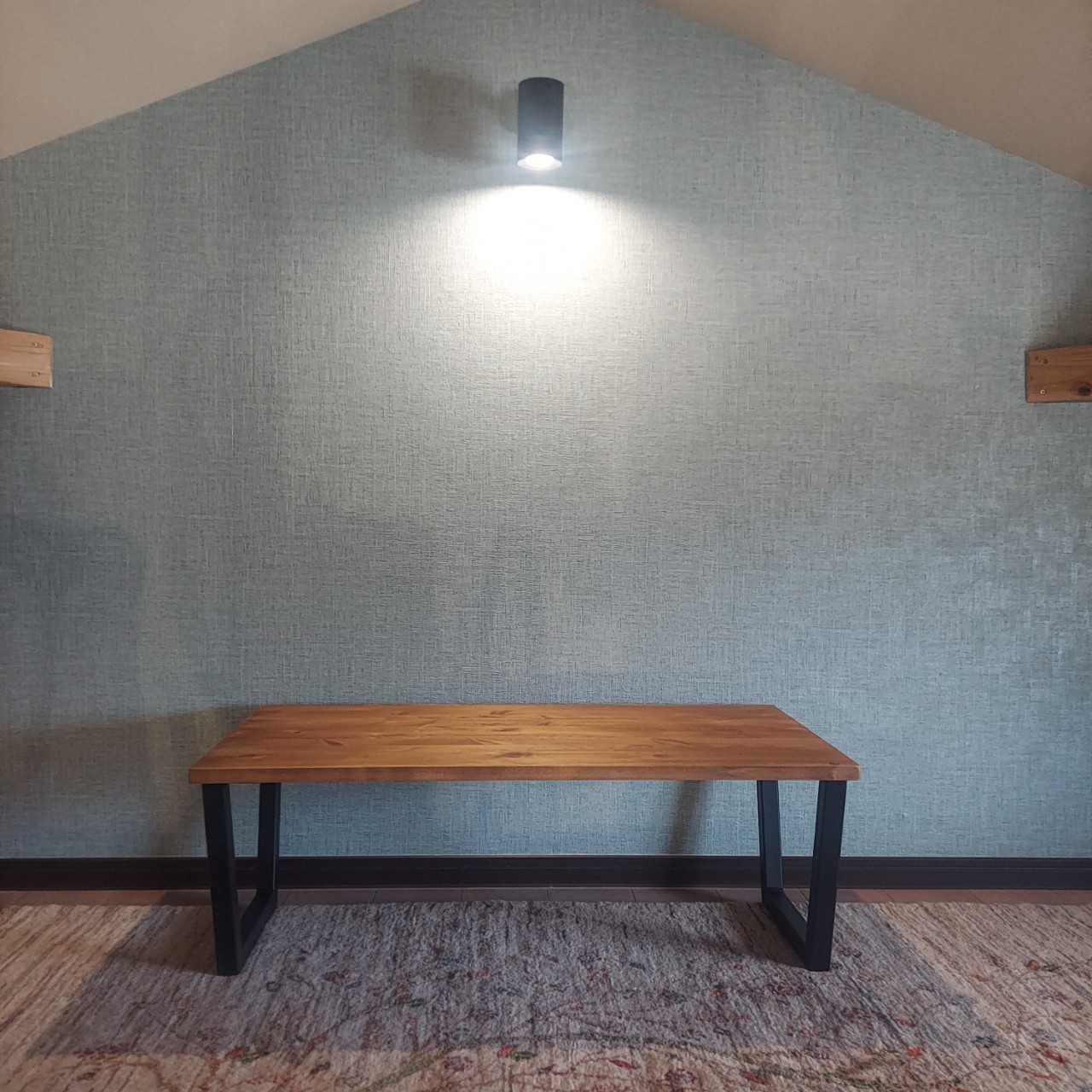 L90×W45×H32ローテーブル アイアン角脚台形型 | テーブル | m2works