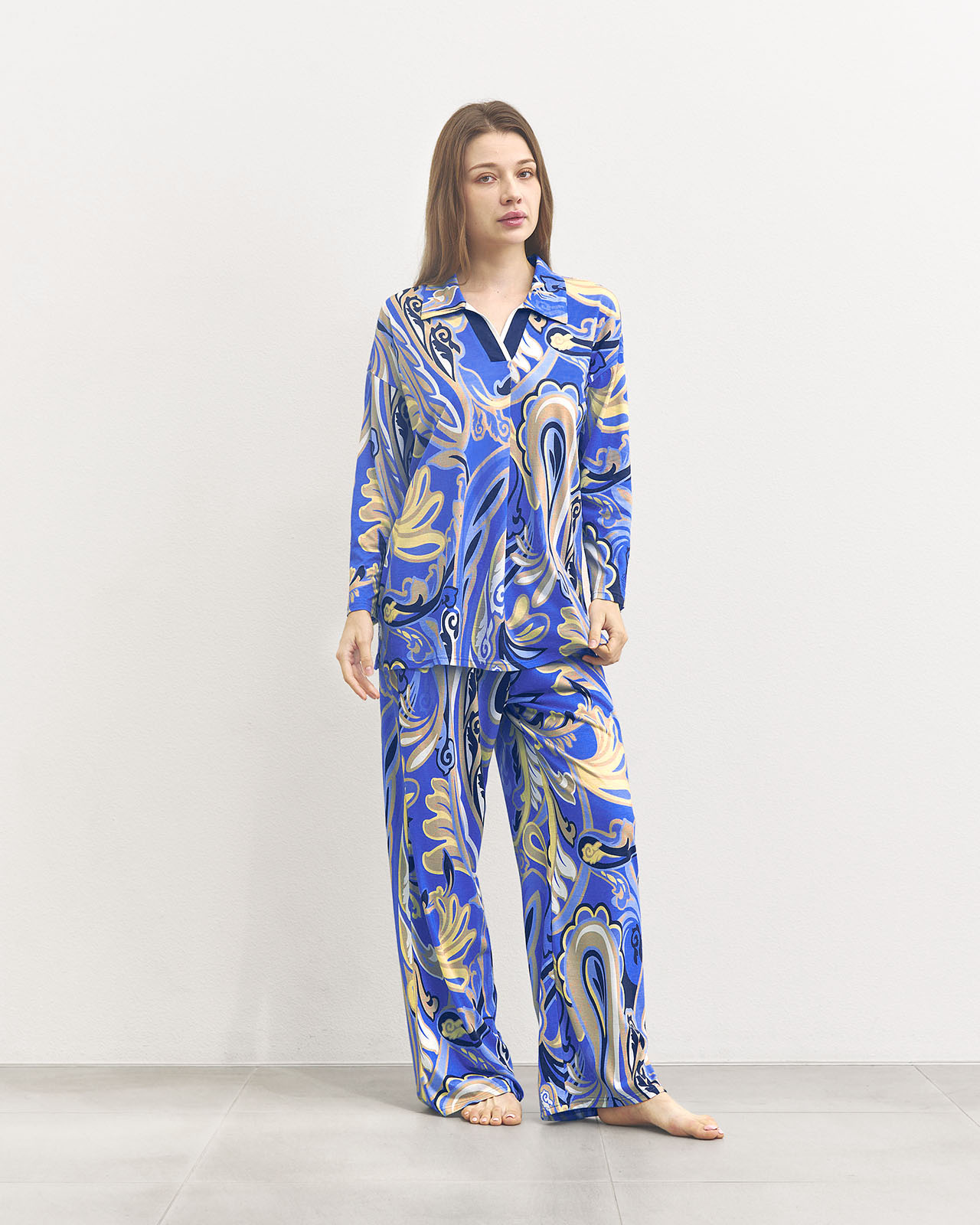 FERAUD｜ペイズリーリラックスシルエット パジャマ｜長袖