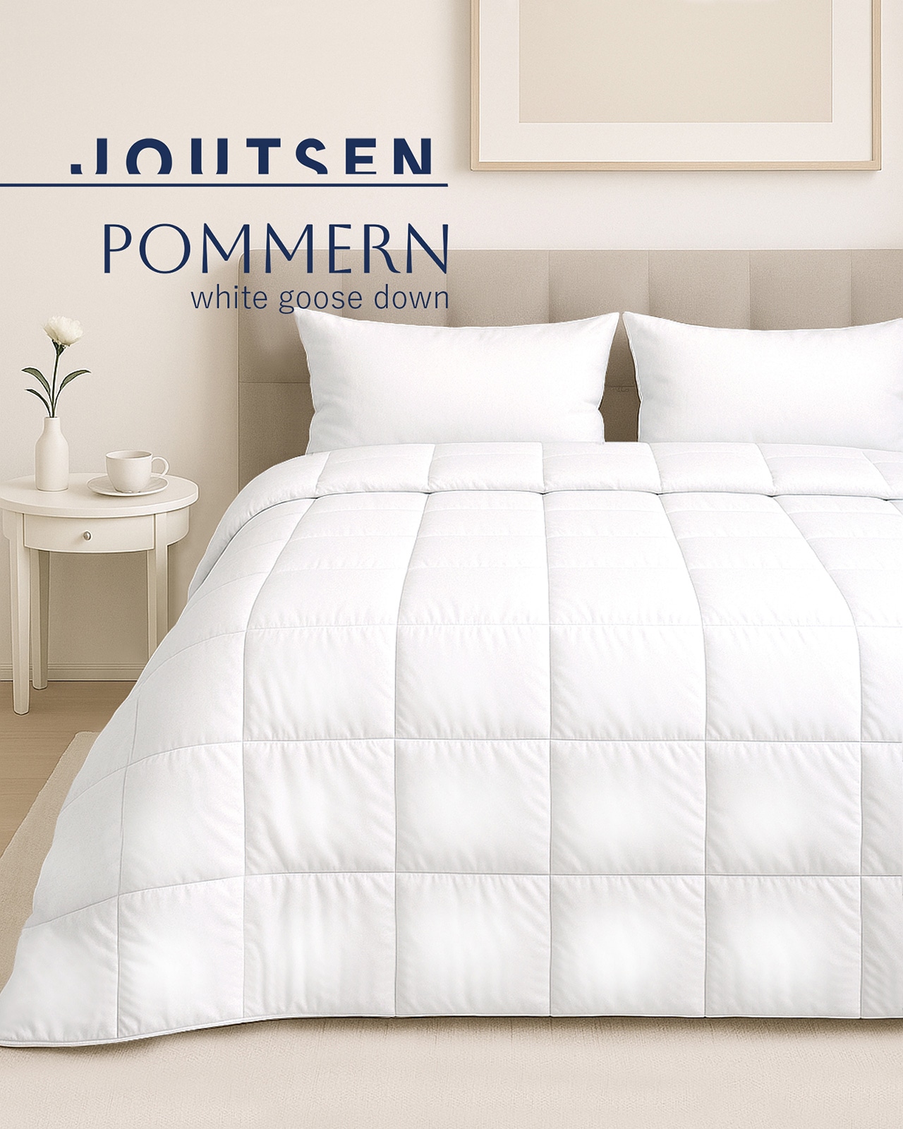 JOUTSEN｜ホワイトグース羽毛布団｜肌掛け｜ダブル 190×210cm｜キルト