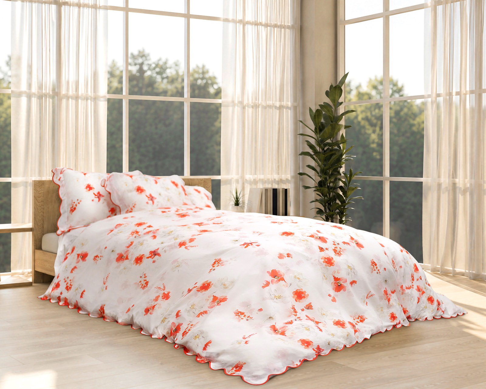 dea�óݤ����ĥ��С��å��󥰥롡150��210cm�å�åɡ�AVA PRINT VOILE