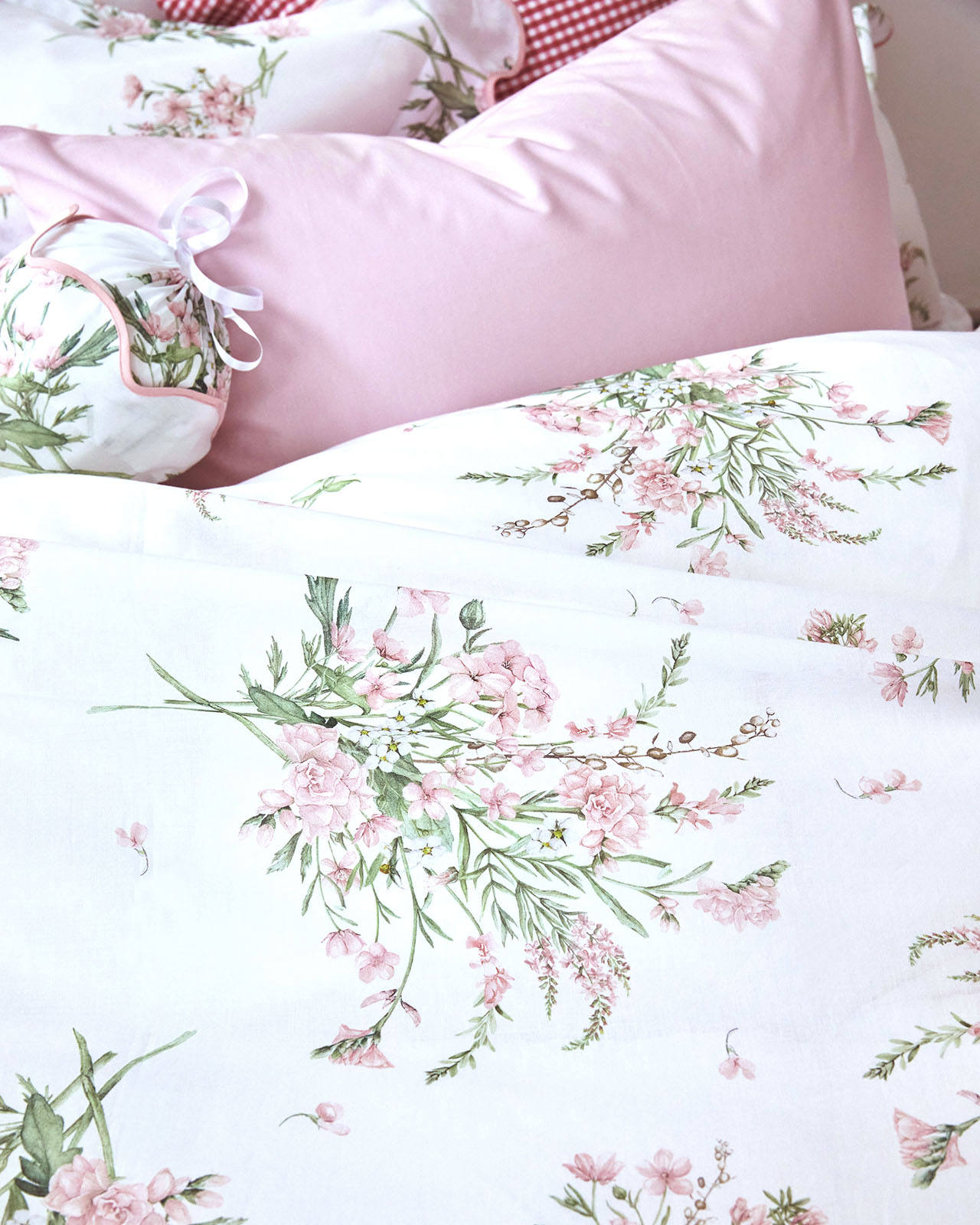 dea�óݤ����ĥ��С��å��֥� 190x210cm�åԥ󥯡�PROFUMI PRINT VOILE