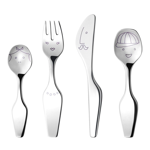   アルネ・ヤコブセン　4ピースセット　カトラリー ARNE JACOBSEN 4ピースカトラリーセット。ステンレススチール製。