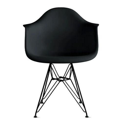 イームズ プラスチックシェル アームチェア ワイヤーベース#ブラックの