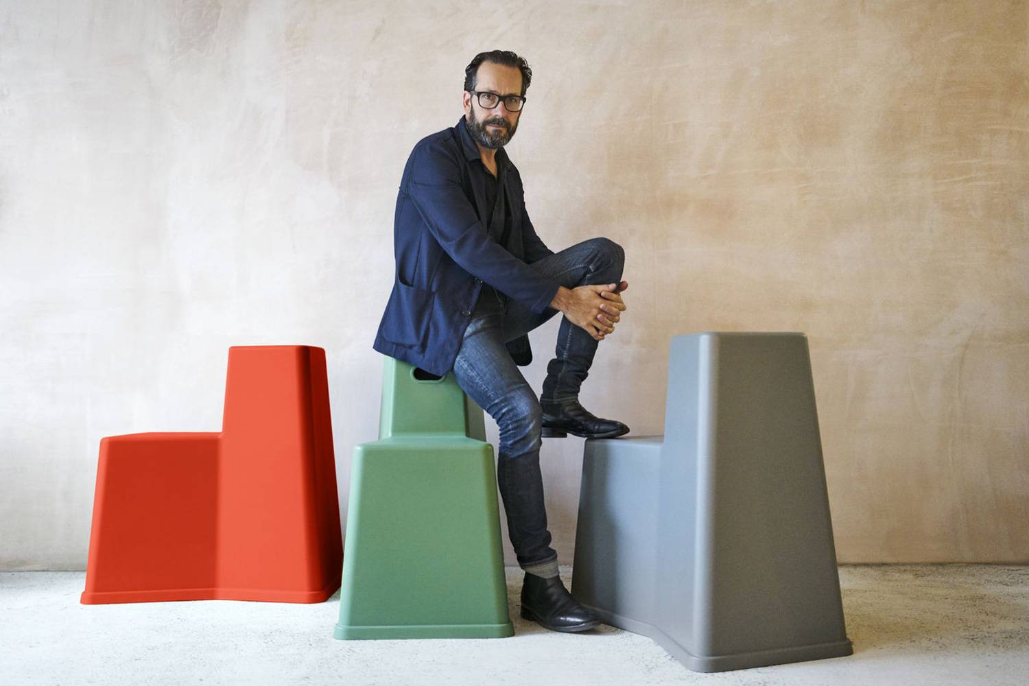 ヴィトラvitra スツール ツール　インダストリアルグリーン　レッド2点 vitra ヴィトラ stooltool スツールツール Konstantin Grcic