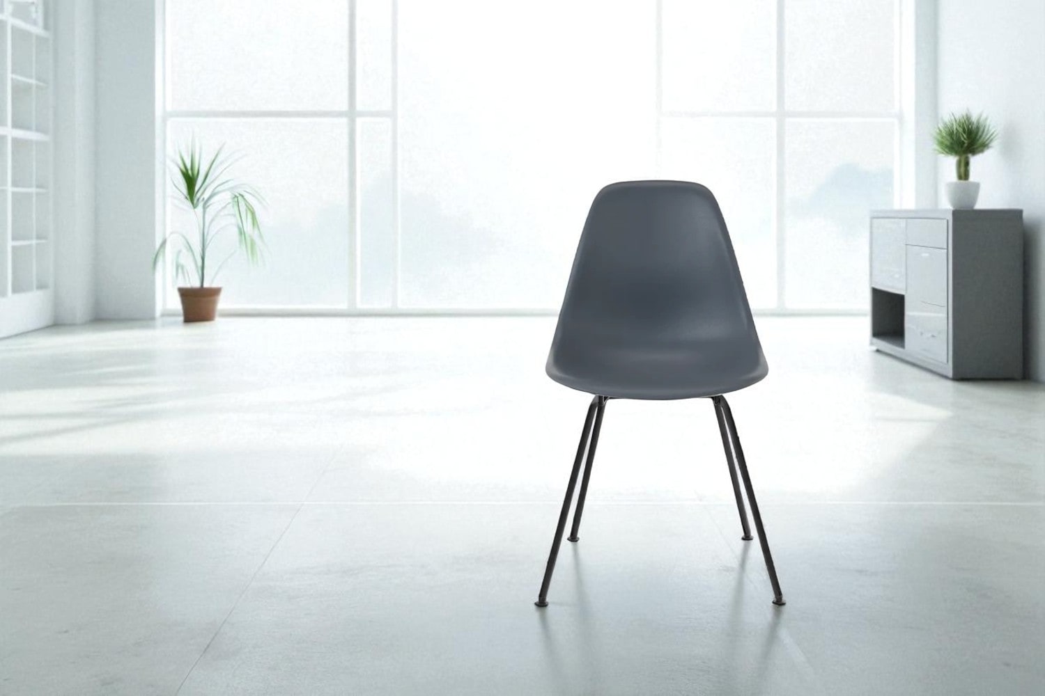 イームズ チェア イームズプライウッドダイニングチェア - メタルレッグ