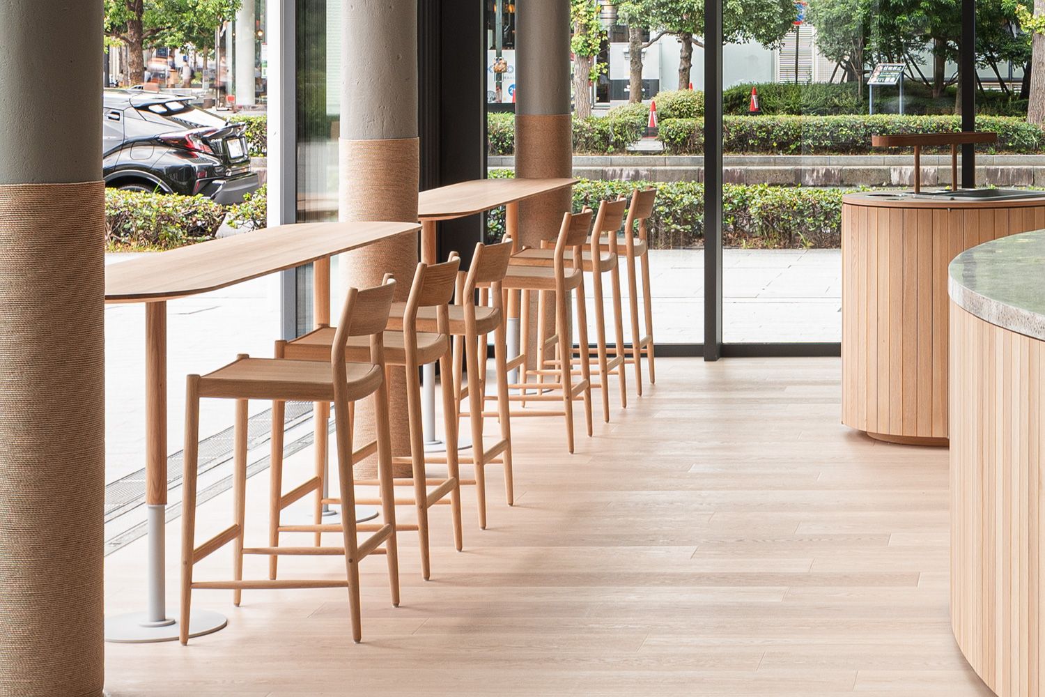 総額33万円】カリモクケースN-BS01 カウンターチェアバーチェア